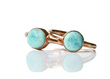 Ring Larimar rosegold SterlingSilber Edelsteinring Geburtsstein Schütze